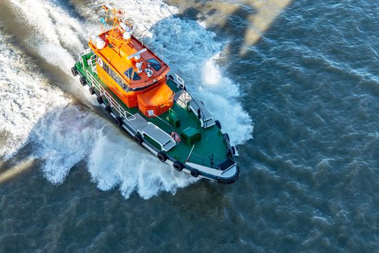 Pilot ship from above