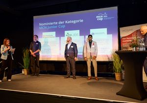 Für den MCN Junior Cup nominiert waren László Heeder (Hochschule Bremerhaven | Alfred-Wegener-Institut), Florian Ludwig (JDS GmbH) und Saikiran Goud Rangagoni (Fachhochschule Kiel | DRYNET GmbH).
