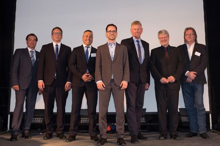The new executive board of the Maritime Cluster Northern Germany (from left to right): Hanns Christoph Saur, Christian Cammin, Max Stolzenburg, Dominik Eisenbeis, Knut Gerdes, Wolfgang-Dieter Glanz and Dirk Schümann - Copyright: Silke Heyer Photographie