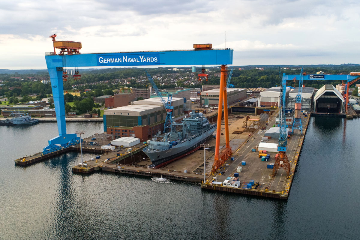 German Naval Yards in Kiel